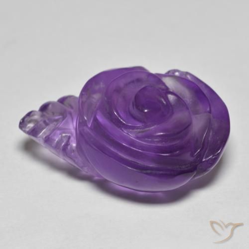 Améthyste Violet moyen naturelle Taille Fleur, 15.32 ct, Translucide