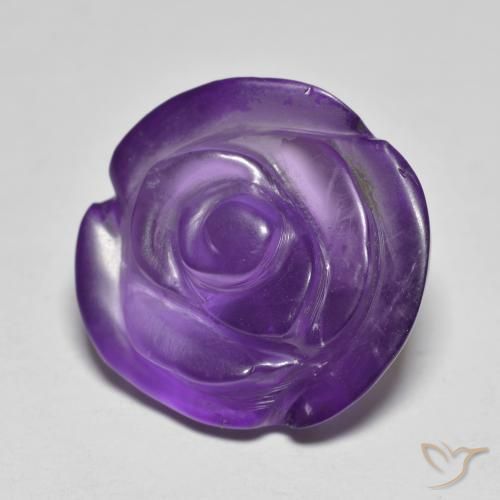 Améthyste Violet moyen naturelle Taille Fleur, 11.02 ct, Translucide