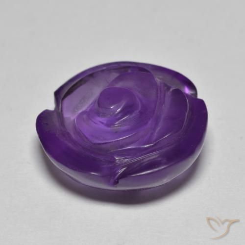 Améthyste Violet moyen naturelle Taille Fleur, 11.02 ct, Translucide