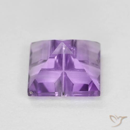 Améthyste Violet moyen naturelle Carré, 1.54 ct, VVS-VS