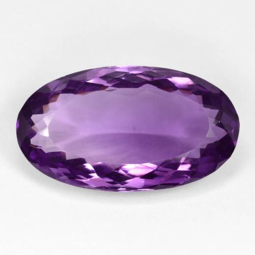 Améthyste violet moyen naturelle coupe ovale, 13,71 ct, VVS-VS