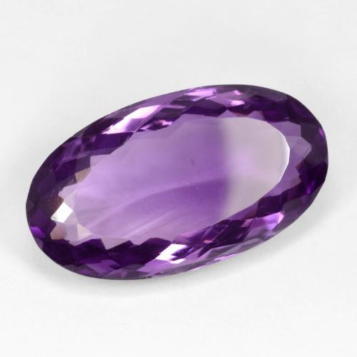 Améthyste violet moyen naturelle coupe ovale, 13,71 ct, VVS-VS