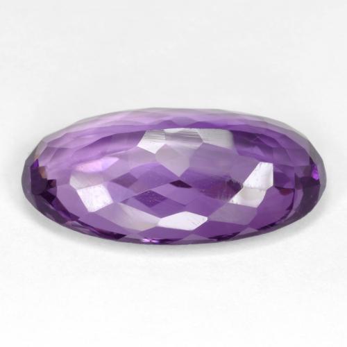 Améthyste violet moyen naturelle coupe ovale, 13,71 ct, VVS-VS