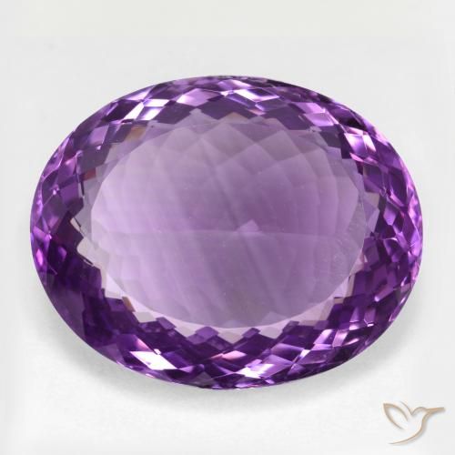 25.96ct Naturel Violet moyen Améthyste, ovale, VVS-VS