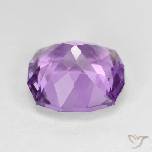 Améthyste Violet moyen naturelle Coupe coussin, 5.84 ct, VVS