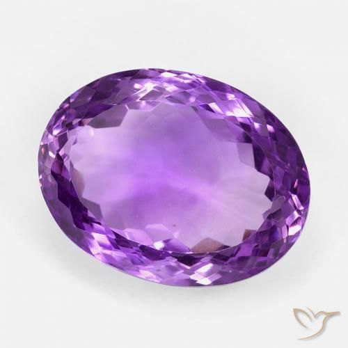 Améthyste Violet intense naturelle ovale, 21.03 ct, VVS