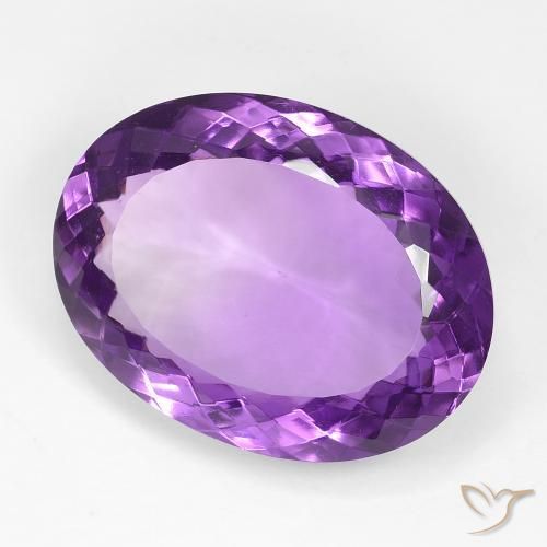 Améthyste Pourpre violacé moyen naturelle ovale, 17.64 ct, VVS