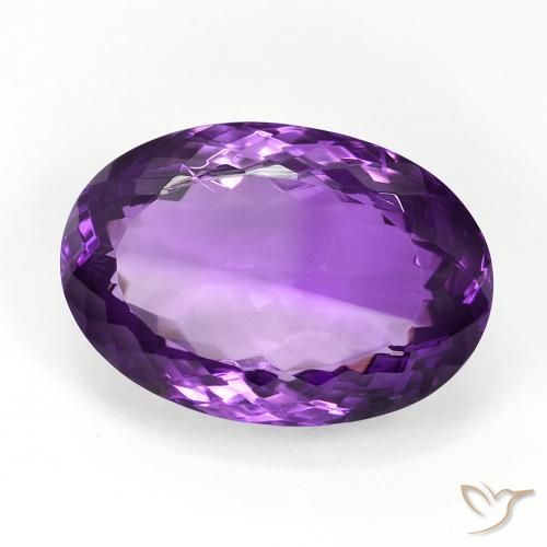 Améthyste Violet intense naturelle ovale, 15.62 ct, VVS