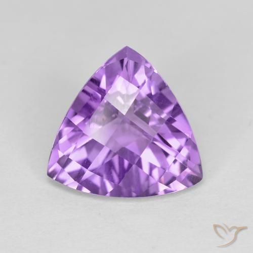 3.09ct Naturel Violet moyen Améthyste, Trillion, VVS-VS