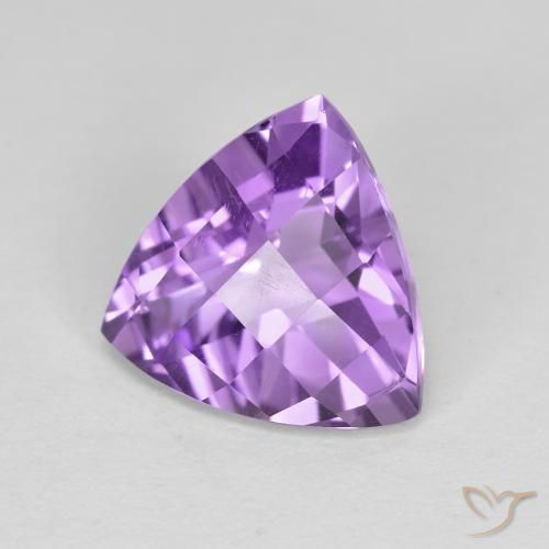 Améthyste Violet moyen naturelle Trillion, 3.09 ct, VVS-VS