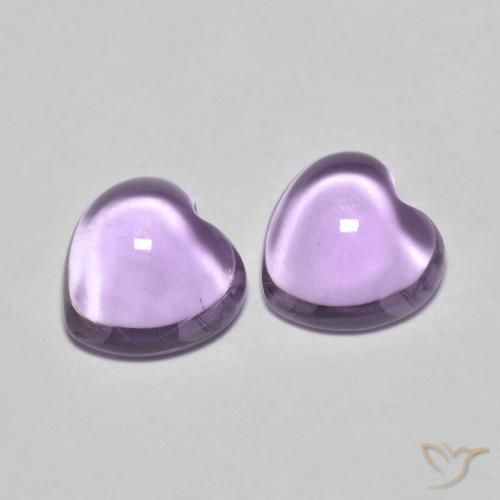 1.72ctw Naturel Violet moyen-léger Améthyste, Cœur, Transparent