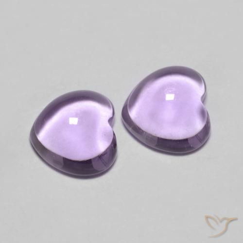 1.80ctw Naturel Violet rose moyen Améthyste, Cœur, Transparent