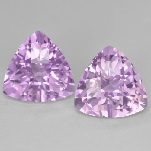 Achetez naturel 6.57ct Violet rose moyen Améthyste gems, Trillion, En provenance Brésil chez GemSelect. En stock, livraison internationale!