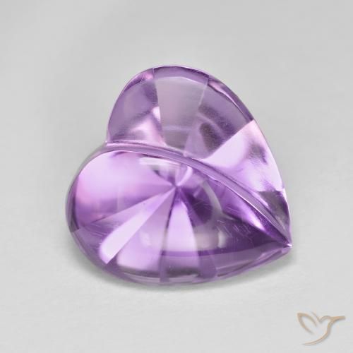 Améthyste Violet violacé naturelle Cœur, 3.66 ct, Transparent