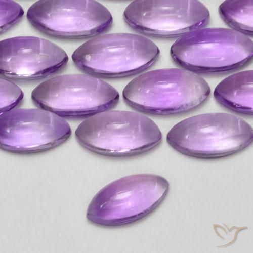 Améthyste Violet rosâtre moyen naturelle Marquise, 0.19 ct, Transparent