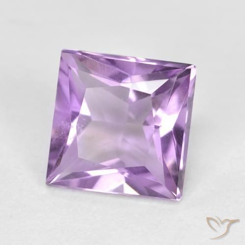 Améthyste Violet violacé naturelle Carré, 1.53 ct, VS