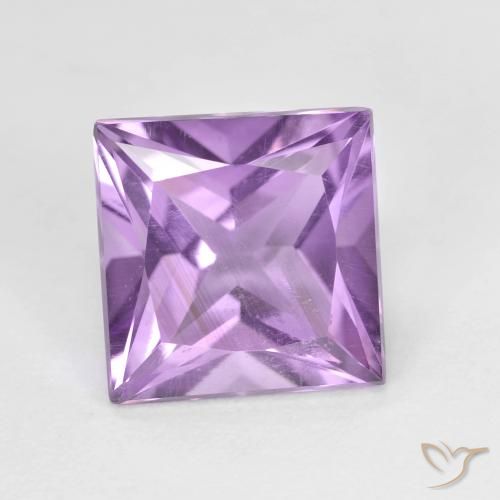 2.15ct Naturel Violet Rosâtre Améthyste, Carré, VS