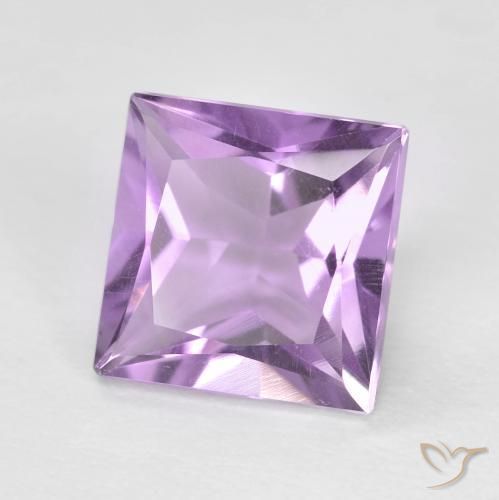 Améthyste Violet violacé naturelle Carré, 1.57 ct, VS