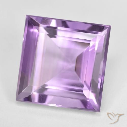 Améthyste Violet moyen-foncé naturelle Carré, 9.61 ct, VVS-VS