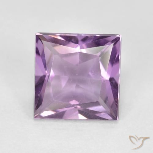 Améthyste Violet violacé naturelle Carré, 1.59 ct, VVS-VS