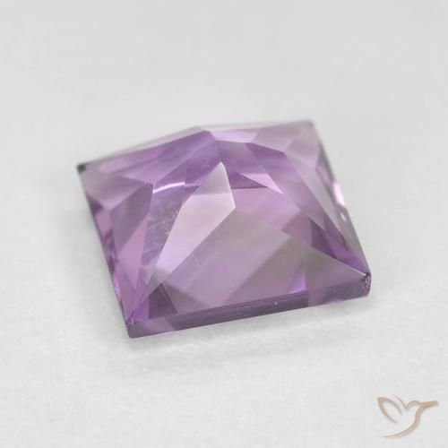 Améthyste Violet violacé naturelle Carré, 1.59 ct, VVS-VS