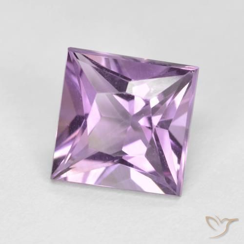 Améthyste Violet violacé naturelle Carré, 1.96 ct, VVS-VS