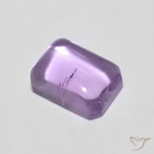1.26ct Naturel Violet clair Améthyste, Taille émeraude, Transparent