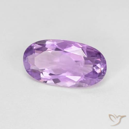 Améthyste Violet rosâtre léger naturelle ovale, 2.51 ct, VS
