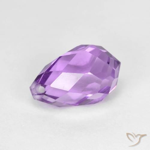 2.60ct Naturel Violet violacé Améthyste, Briolette, VS