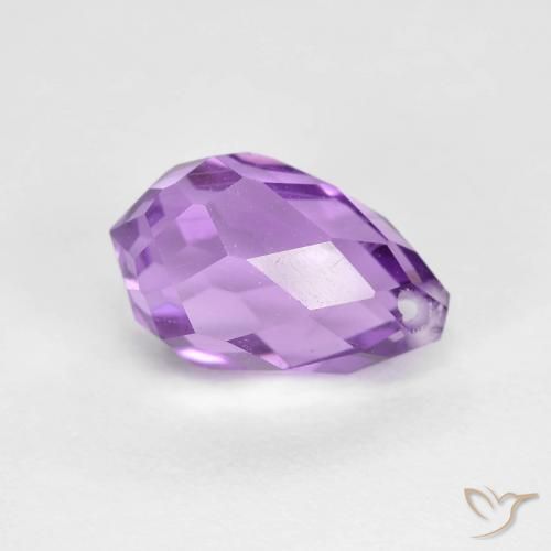 Améthyste Violet violacé naturelle Briolette, 2.60 ct, VS