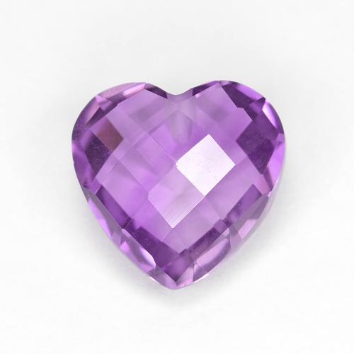 Améthyste Pourpre violacé moyen naturelle Forme de coeur, 1.83 ct, VVS-VS