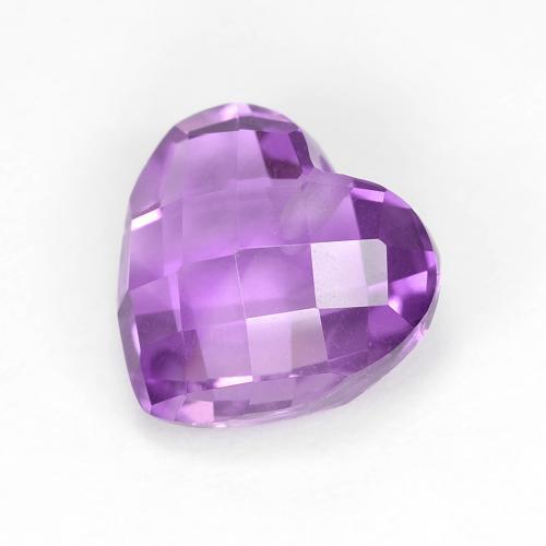 Améthyste Pourpre violacé moyen naturelle Forme de coeur, 1.83 ct, VVS-VS