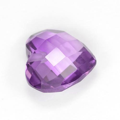 Améthyste Pourpre violacé moyen naturelle Forme de coeur, 1.83 ct, VVS-VS