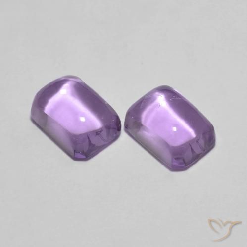 2.52ctw Naturel Violet moyen Améthyste, Taille émeraude, Transparent