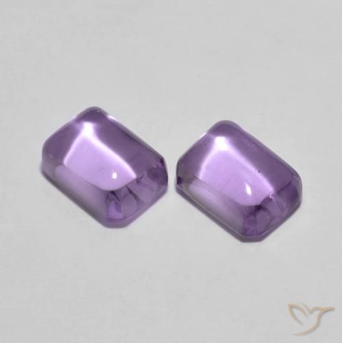 2.56ctw Naturel Violet moyen Améthyste, Taille émeraude, Transparent