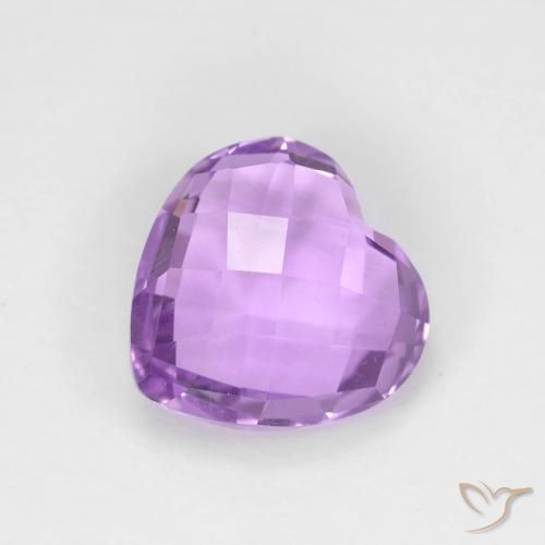Améthyste Violet rose moyen naturelle Cœur, 1.87 ct, VVS