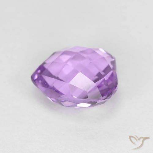 Améthyste Violet rose moyen naturelle Cœur, 1.87 ct, VVS
