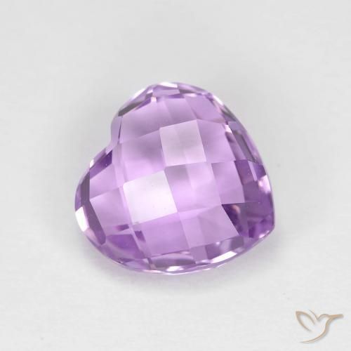 Améthyste Violet rose moyen naturelle Cœur, 1.89 ct, VVS