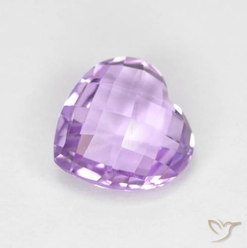 Améthyste Violet rose moyen naturelle Cœur, 1.87 ct, VVS