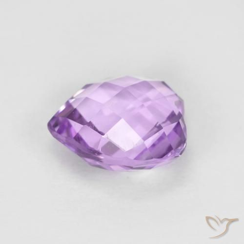 Améthyste Violet rose moyen naturelle Cœur, 1.87 ct, VVS