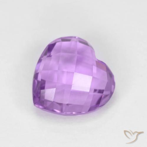 2.06ct Naturel Violet Rosâtre Améthyste, Cœur, VVS