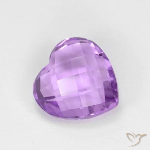 Améthyste Violet Rosâtre naturelle Cœur, 2.06 ct, VVS