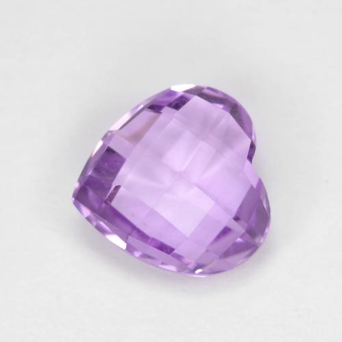 Améthyste violet rose moyen naturelle forme de coeur, 2,02 ct, VVS
