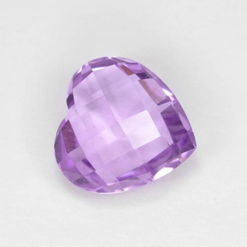 Améthyste violet rose moyen naturelle forme de coeur, 2,02 ct, VVS