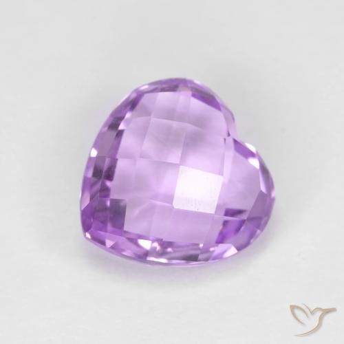 2.00ct Naturel Violet Rosâtre Améthyste, Cœur, VVS
