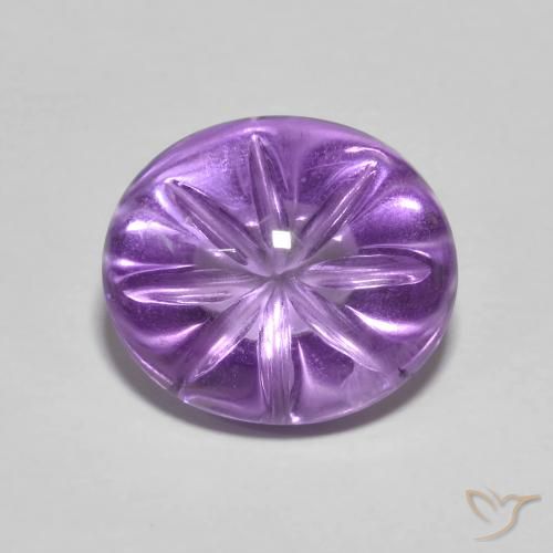 5.55ct Naturel Violet Iris Améthyste, ovale, Transparent