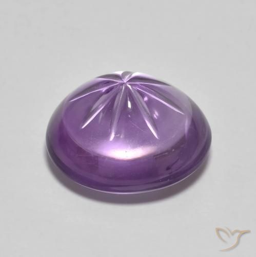 Améthyste Violet Iris naturelle ovale, 5.55 ct, Transparent