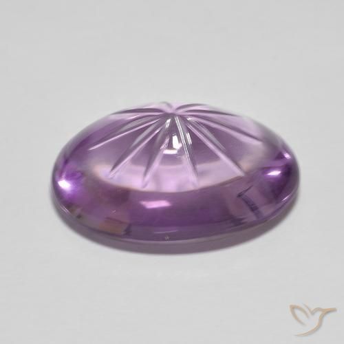 Améthyste Violet moyen naturelle ovale, 8.81 ct, Transparent