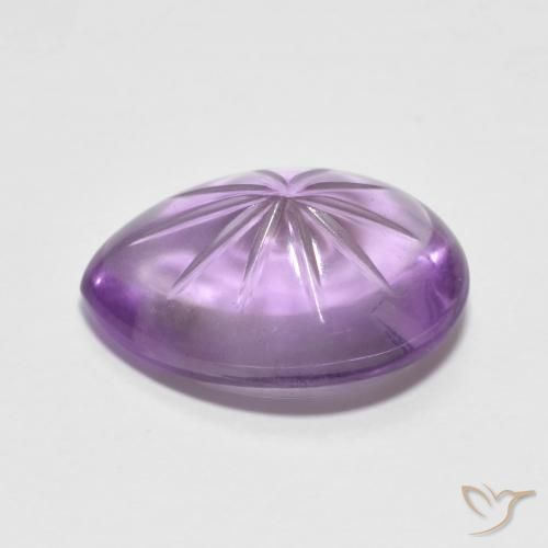 Améthyste Light-Medium Violet naturelle En forme de poire, 7.08 ct, Transparent