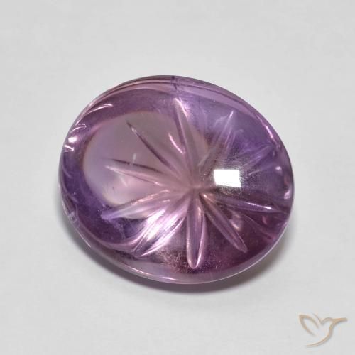 Améthyste Violet moyen naturelle ovale, 8.11 ct, Transparent
